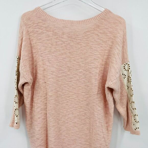 Moth Anthropologie Size Small Blush Pink Talise High Low Tunic Sweater - Picture 8 of 10